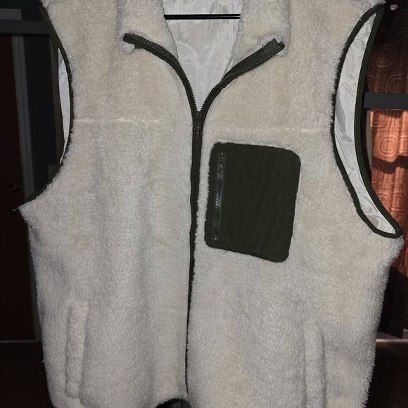 Sweet Love Jackets & Blazers - Cream Sherpa Vest 3x